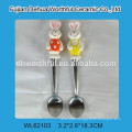 Cutely spoon with ceramic rabbit handle